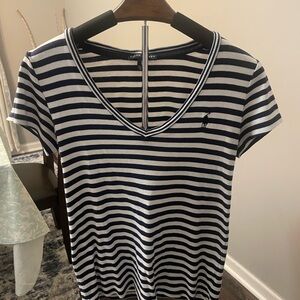 Ralph Lauren Black and White Fitted Short Sleeve T-Shirt